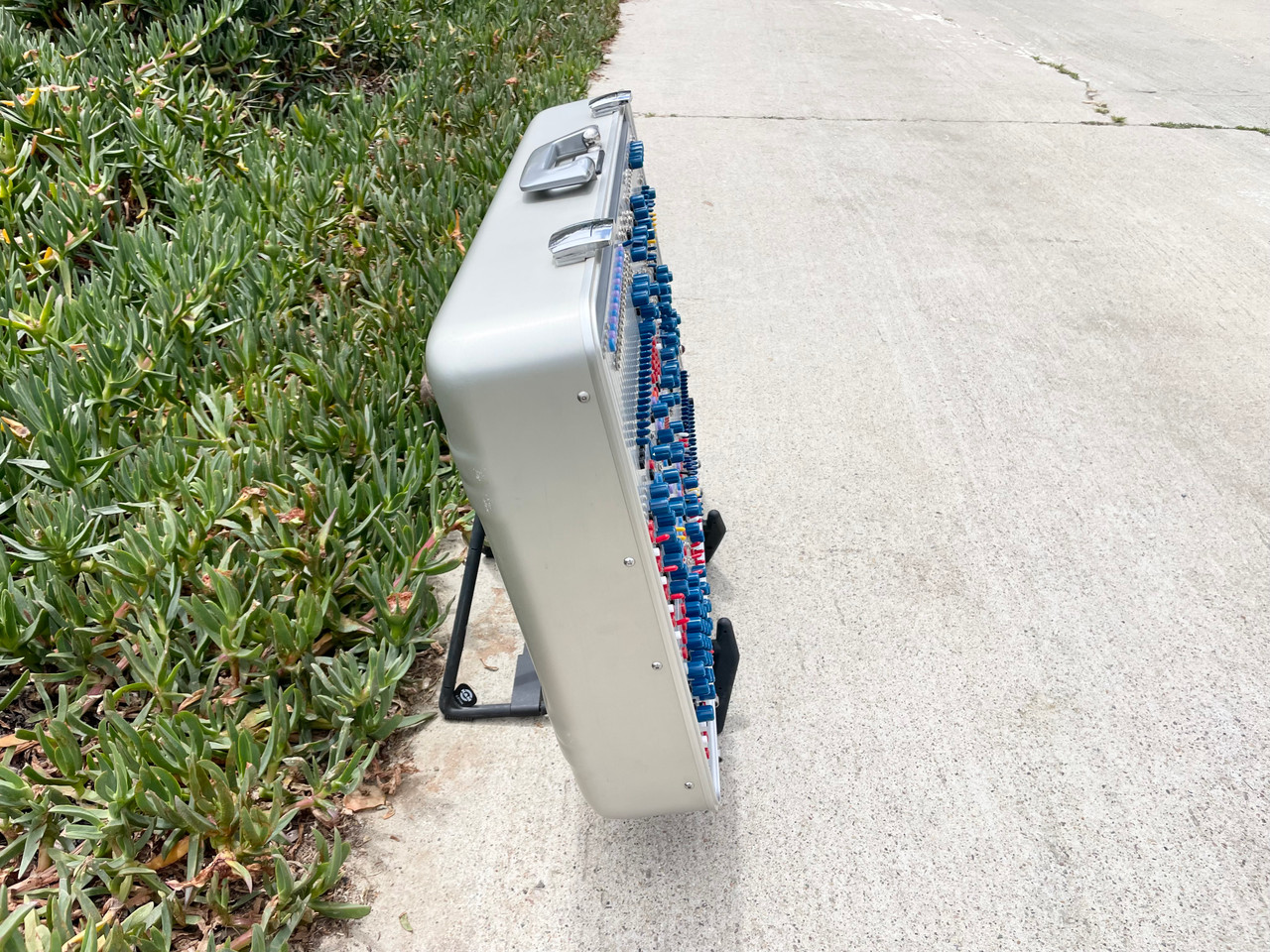 Buchla Tiptop 200t series with BPNYC ZERO Halliburton Eurorack Modular Travel Case SILVER 122hp 9U w/MARF